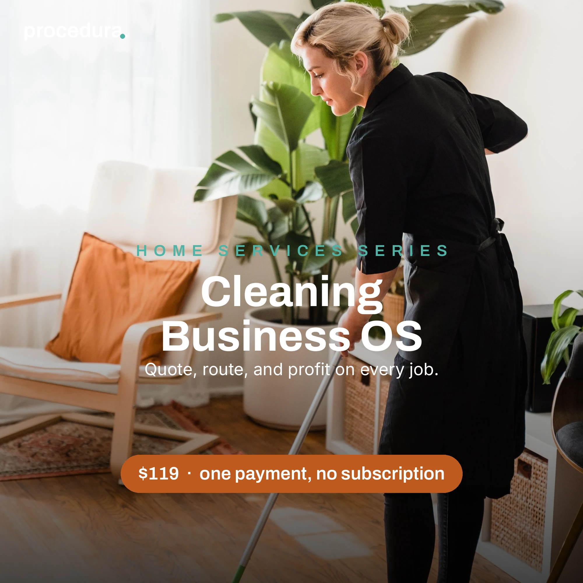Cleaning Business OS: nine-tab spreadsheet operating system preview