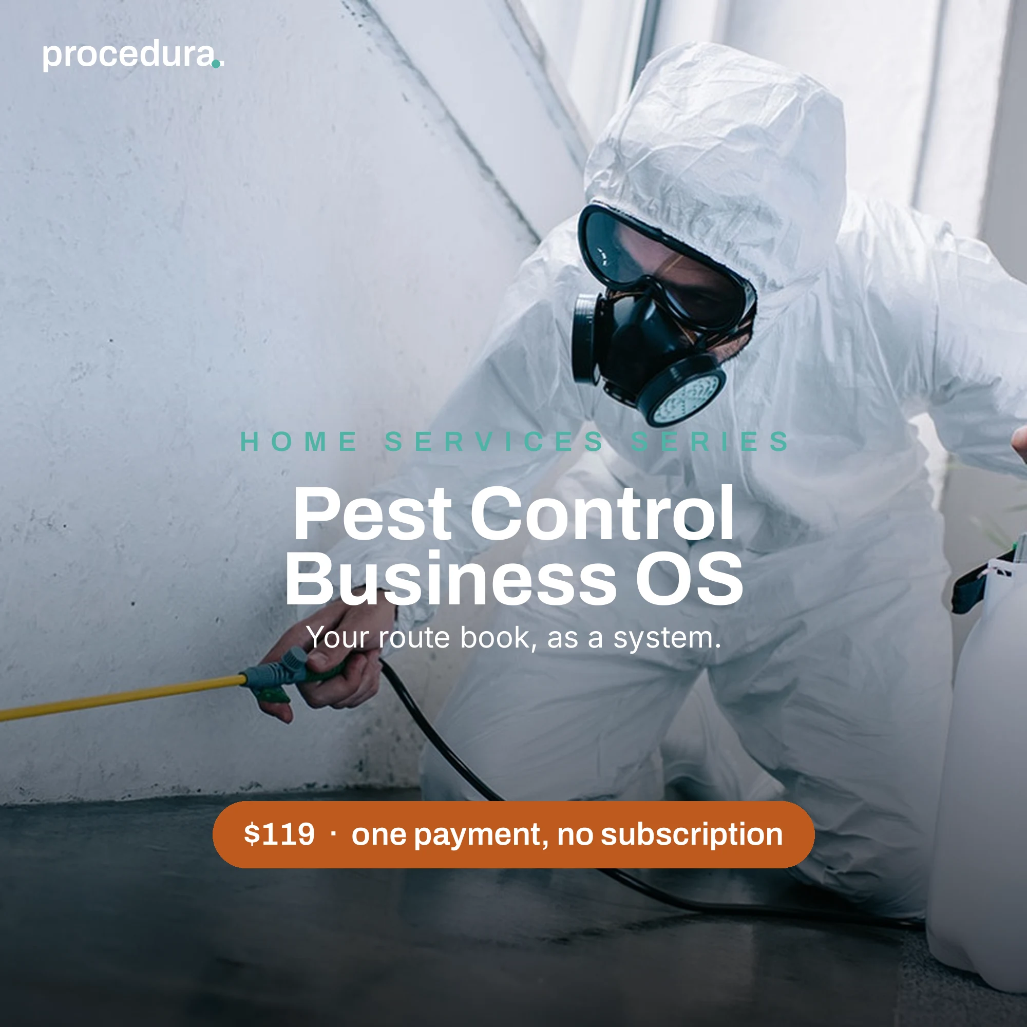 Pest Control Business OS: nine-tab spreadsheet operating system preview