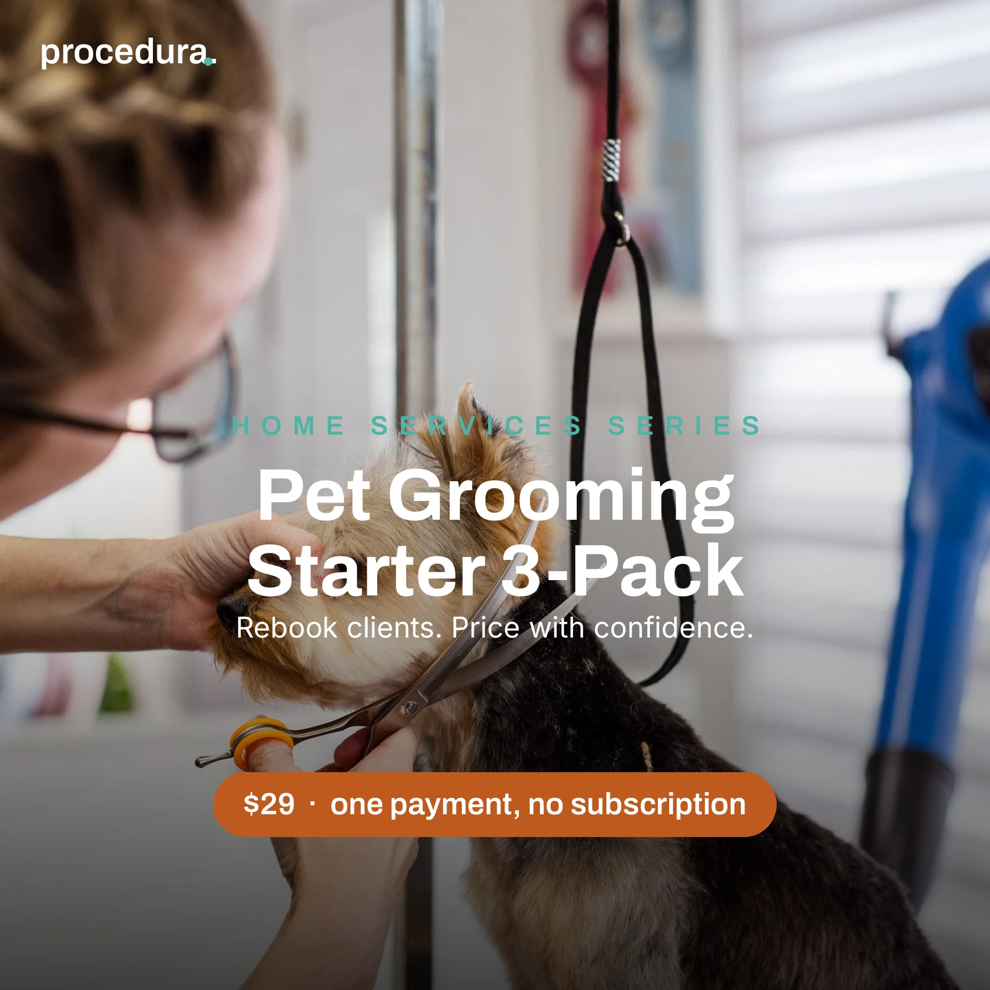 Pet Grooming Starter 3-Pack: rebook radar, SMS scripts, and price menu preview