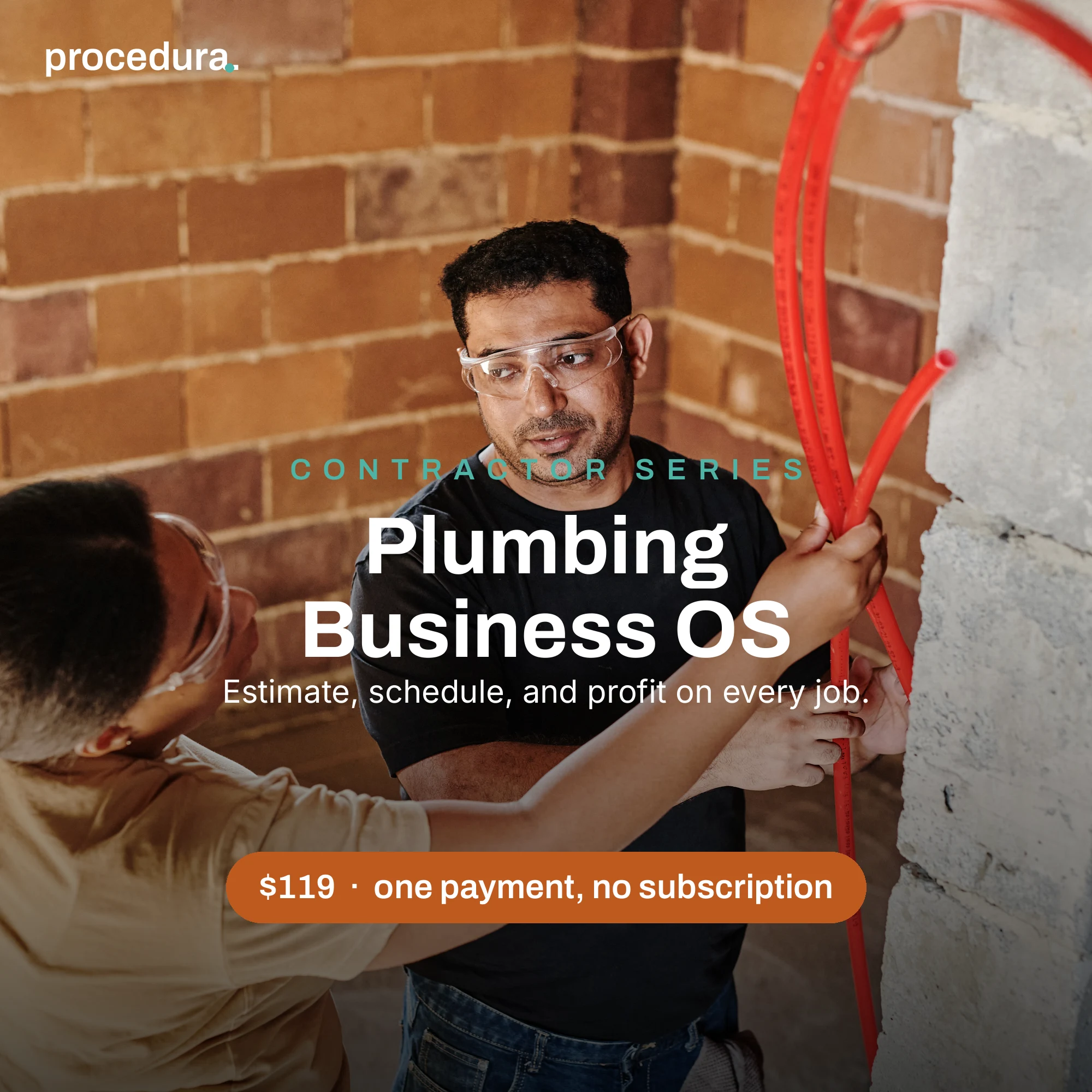Plumbing Business OS: seven-tab spreadsheet operating system preview