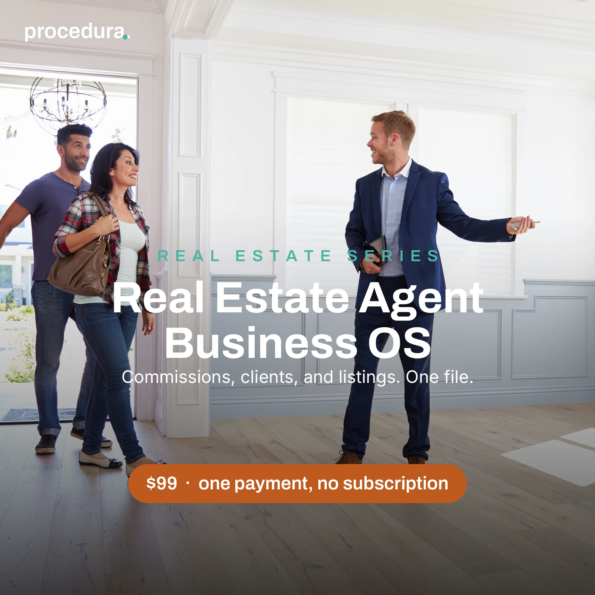 Real Estate Agent Business OS: ten-tab spreadsheet operating system preview